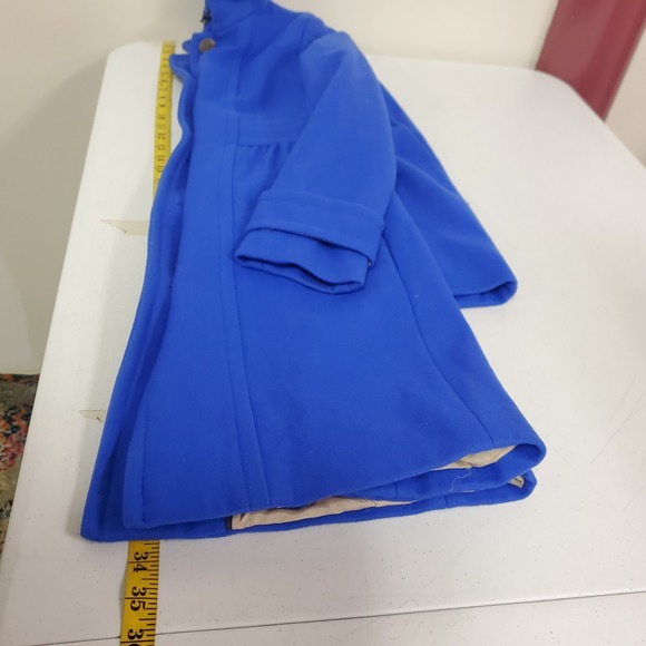 J Crew Womens Wool Factory Skirted Dress Coat Size 4 Blue‎ Formal Sophisticated - Picture 11 of 13